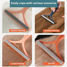 Load image into Gallery viewer, Silicone Double Sided Pet Hair Remover Lint Remover Clean Tool Shaver Sweater Cleaner Fabric Shaver Scraper for Clothes Carpet Double Carpet Wooden Manual Roller Professional Reusable Lint Cleaner for Pet Hair
