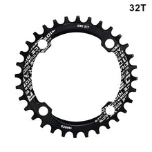 Load image into Gallery viewer, RIDERACE Bicycle Crank Chainring 104BCD Round Shape Narrow Wide 32T/34T/36T/38T Mountain Bike Crankset Chainwheel Single Plate
