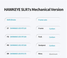 Load image into Gallery viewer, SAVA 2025NEW HAWKEYE SLR7 Carbon Fiber Road Bike with Shimano 105 DI2 R7170 Component Hydraulic Discs, Complete Adult Racing Set
