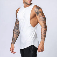Load image into Gallery viewer, Men's Gym Clothing Summer Fitness Cotton Tank Top Men Jogging Bodybuilding Sleeveless Shirt Breathable O-Neck Casual Muscle Vest
