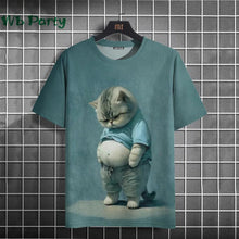 Load image into Gallery viewer, Cat Print shirts - Y2K Graphic T-Shirt
