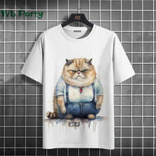 Load image into Gallery viewer, Cat Print shirts - Y2K Graphic T-Shirt
