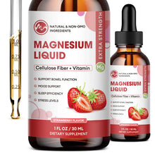 Load image into Gallery viewer, Magnesium Glycinate Liquid Drops - Triple Absorption Supplement, Support Nerves, Nighttime, Heart and Muscles Health Help Sleep
