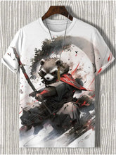 Load image into Gallery viewer, Samurai Cat Graphic T-Shirt – Japanese Style 3D Print Men's Tee
