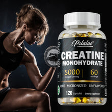 Load image into Gallery viewer, Creatine Monohydrate - Build Muscle, Improve Athletic Performance, Improve Energy Endurance and Promote Recovery - 120 Capsules
