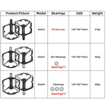 Load image into Gallery viewer, Bicycle Pedals Sealed DU Bearing Nonslip Pedal Mountain Road Bike Cycling Alloy Platform Mtb Pedal
