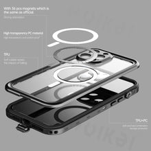 Load image into Gallery viewer, Waterproof Case For iPhone 14 Pro Max 14 Pro iPhone 13 Pro Max Protector Full Body Protective Dustproof Magnetic Phone Case Waterproof 360 Degree All-Round Protection with Built-in Screen Protector Outdoor Transparent  Shockproof Case
