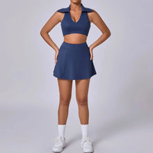 Load image into Gallery viewer, Seamless Tennis Skirt Set – Quick-Dry Workout Outfit
