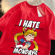 Load image into Gallery viewer, 🌙 Sailor Moon Tongue-Out Graphic T-Shirt – Playful Anime Streetwear
