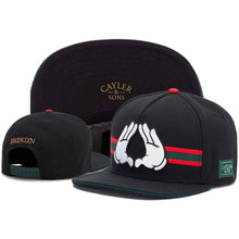 Load image into Gallery viewer, Skull Hand Snapback Hat – Flat Bill Adjustable Baseball Cap
