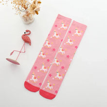 Load image into Gallery viewer, Colorful Embroidered Knee High Socks for Girls
