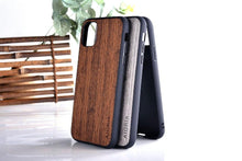 Load image into Gallery viewer, Brown Simple Easy Grip Wooden Design Slim Case for iPhone 11 14 12 13 Pro XS Max x XR mini SE2 SE 7 6 8 6s Plus Cover Wood Bamboo Pattern Leather Vintage Case
