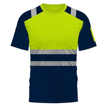 Load image into Gallery viewer, Breathable Quick Dry Safety Shirt with Reflective Stripes
