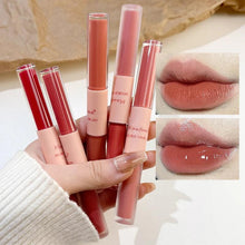 Load image into Gallery viewer, Double End Lip Glaze Full Gloss Mirror And Matte Velvet Long Term Color And Moisture Lip Gloss Anti Stain Cosmetic Lip Glaze
