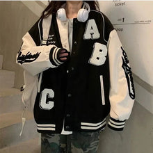 Load image into Gallery viewer, Y2K Oversized Lamb-Wool Bomber Jacket Women
