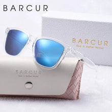 Load image into Gallery viewer, BARCUR Fashion Energetic Polarized Sunglasses for Women – Transparent Lightweight PC Frame Oval UV400 Protection Ladies Holiday Sun Glasses with Stylish Mirror Lens and Elegant White Gift Box – Perfect for Travel Beach &amp; Summer Outings
