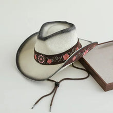Load image into Gallery viewer, 2026 Embroidery Horse Accessories Straw Cowboy Hat for Women Men – Western Sun Hat for Country Concert Rodeo and Cowgirl Hat
