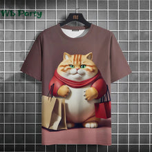 Load image into Gallery viewer, Cat Print shirts - Y2K Graphic T-Shirt
