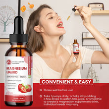 Load image into Gallery viewer, Magnesium Glycinate Liquid Drops - Triple Absorption Supplement, Support Nerves, Nighttime, Heart and Muscles Health Help Sleep
