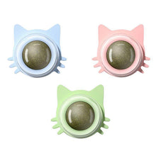 Load image into Gallery viewer, Ball Cat Toy Pasted Lollipop Gatos Mint On The Wall Pet  Ball Snack Good Cat Accessories Cat Toy with Light and Self-Rotating Ball Kitten Gift Edible Cat Lick Toy Cat Chew Toy Teeth Cleaning Cat Bite Toy Rotating Cat Toy
