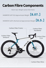 Load image into Gallery viewer, SAVA 2025NEW HAWKEYE SLR7 Carbon Fiber Road Bike with Shimano 105 DI2 R7170 Component Hydraulic Discs, Complete Adult Racing Set
