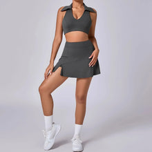 Load image into Gallery viewer, Seamless Tennis Skirt Set – Quick-Dry Workout Outfit
