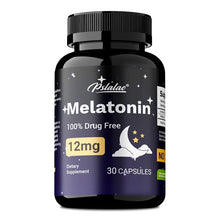 Load image into Gallery viewer, Melatonin 12mg - Relieves Anxiety and Stress, Helps with Deep Sleep, Helps Reduce Insomnia and Trouble Falling Asleep, Non-GMO
