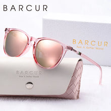 Load image into Gallery viewer, BARCUR Pink Fashion Round Sunglasses for Women – Polarized Comfortable UV400 Mirror Lense Lightweight PC Frame for Summer Travel Vacation &amp; Holiday – Trendy Girls’ Gift Idea with Sweet Style
