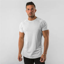 Load image into Gallery viewer, T Shirt Men Casual Short Sleeve Muscle Joggers Bodybuilding Tshirt Male Gym Fitness Tops Tee Streetwear Slim Fit Summer T-shirt
