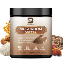 Load image into Gallery viewer, Mushroom Coffee 10 Mushroom Extract - Lion's Mane, Cordyceps, Reishi, Turkey Tail, Chaga, Maitake for energy and immune support
