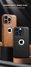 Load image into Gallery viewer, Luxury Leather Case for iPhone 14 13 12 11 Pro MAX XS XR 7 8 Plus Classic Silicone Phone Cover  Leather Case Thin Flexible Soft Grip Luxury PU Leather Cover for Men Durable Anti-Scratch Full Phone Cases
