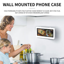 Load image into Gallery viewer, White Phone Holder Waterproof Phone Case Bathroom Shower Phone Holder Stand Box Wall Mounted Shower Case Bracket Full Body Waterproof Shockproof Phone Case Clear Protective Cover Case
