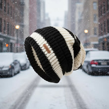 Load image into Gallery viewer, Unisex Stacking Knitted Beanie Cap – Winter Warm Striped Hip-Hop Bonnet Hat
