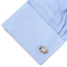 Load image into Gallery viewer, Moving Monkey Pirate with Hat and Sword Cufflinks
