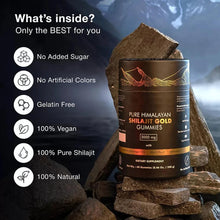 Load image into Gallery viewer, Pure Himalayan Shilajit Gummies, 3000 Mg Gold Grade Shilajit with Ashwagandha, Gokshura for Energy and Immune Support
