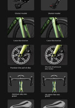 Load image into Gallery viewer, 2025 New Ultra-Light Carbon Fiber Road Bike Fast Racing Bicycle with Hydraulic Disc Brakes 16/24-Speed Gear Shift Drop Handlebar
