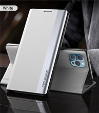 Load image into Gallery viewer, Green Elegant Magnetic Flip Case For iPhone 14 Pro Max 12 13 Mini Luxury Wallet Stand Cover Phone Magnetic Thin Slim Flip Leather Magnetic Closure Case Cover For iphone
