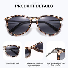 Load image into Gallery viewer, BARCUR Sunglasses Women’s Leopard Print Two-Tone Cat Eye Fashion Glasses – Trendy Polarized UV400 Gradient TAC Lenses for Summer Travel &amp; Outdoor Activities
