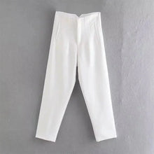 Load image into Gallery viewer, Women’s High Waist Slim Trousers
