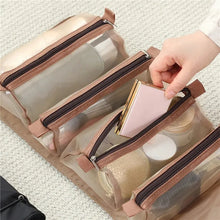 Load image into Gallery viewer, Detachable Cosmetic Bag Portable Large Capacity 4 in 1 Makeup Bags Portable Folding Travel Cosmetics Storage Toiletry Bag
