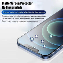 Load image into Gallery viewer, 3PCS Matte Film For iPhone 14 13 12 11 Pro Max Mini Frosted Screen Protectors For iPhone X XR XS Max 6S 7 8 Plus SE3/2 Full HD Curved Edge Liquid UV Tempered Glass Exclusive Solution for Ultrasonic Fingerprint
