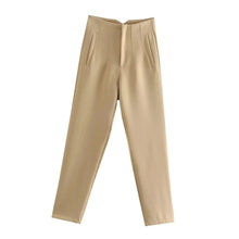 Load image into Gallery viewer, Women’s High Waist Slim Trousers
