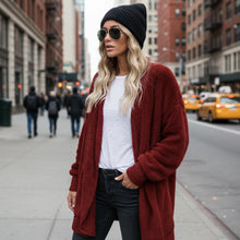 Load image into Gallery viewer, Double Fleece Plush Hooded Cardigan Jacket Women
