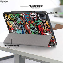 Load image into Gallery viewer, Redmi pad 2022 10.6 For Tablet Xiaomi Pad 5 Case Kids Folding Smart Cover Leather Protective Cover Mi Pad 5 Pro Case Stand Function Leather Case Cover Printed High Quality Leather Protective Cover
