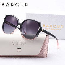 Load image into Gallery viewer, BARCUR Women’s Gradient Butterfly Frame Polarized Fashionable Sunglasses – Trendy Elegant Large PC Elliptical Design with UV400 Protection for Summer Travel Beach Shopping &amp; Summer Style – White Gift Box Included
