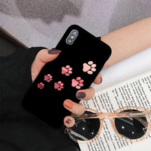 Load image into Gallery viewer, Dog Paw Phone Case For Iphone 11 12 13 Mini Pro Max 8 7 6 6s Plus X 5 S Se 2020 Xr Xs 10 Case Paw Print Heart Pet Lovers
