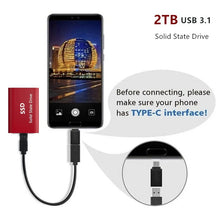 Load image into Gallery viewer, 1.8&quot;  disco duro externo USB 3.0 Type C   ssd external hard drive 500GB 1TB 2TB for laptops  Desktop
