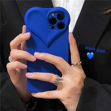 Load image into Gallery viewer, Fashion Cool Black Love Heart Phone Case For iPhone 14 13 Pro Max 12 11 XR XS Dustproof Soft Shockproof Back Cover  Luxury Soft Back Cover Raised Full Camera Protection Bumper Silicone Shockproof Phone Case
