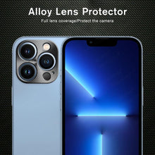 Load image into Gallery viewer, Alloy Camera Protector For Iphone 13 12 14 11 Pro Max Mini Plus Protective Full Cover Ring Textured Phone Lens Film Iphone14 Aluminum Alloy Camera Protector For Iphone
