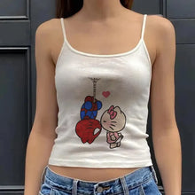 Load image into Gallery viewer, Y2K Hello Kitty Crop Top – Emo Girls Vintage Punk Tank

